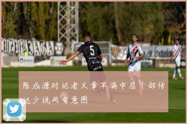陈戌源对记者文章不满中层干部传达少说两句意图
